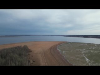 Река Кама, остров ТУРЕНЕЦ, берег, лёд, апрель 2024 demo