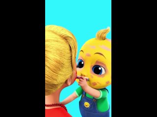 😄LooLoo Kids Funny Moments - Johny’s face is all yellow 🟡 #shorts