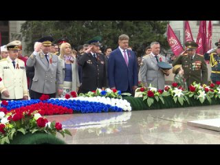 Традиционный торжественный митинг в честь Дня Победы прошел у Вечного огня в Иркутске