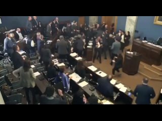 Русский законопроект вызвал массовую драку в грузинском парламенте
