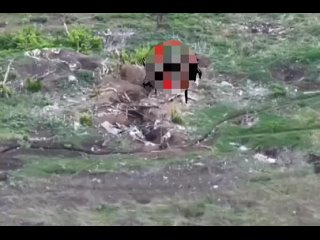 Видео, на котором военный уничтожает украинский дрон с помощью обычного мешка с картошкой..