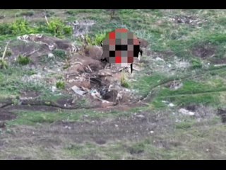 Военный уничтожает украинский дрон с помощью обычного мешка с картошкой