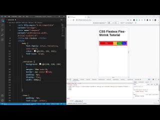 9-11. CSS Flexbox Flex-Shrink Tutorial