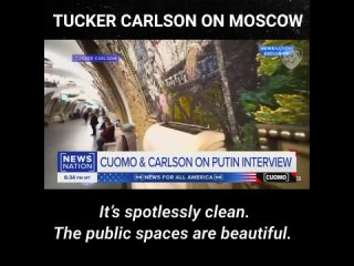 Tucker Carlson, struck by the beauty and cleanliness of Moscow, draws comparisons between the Russian capital and rapidly declin