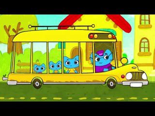 Bus Driver Song   Смешные Детки   Kit and Kate - Nursery Rhymes Russian