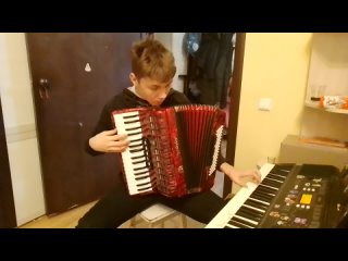 Ламбада... на аккордеоне и синтезаторе / Lambada on accordion and synthesizer - KAOMA