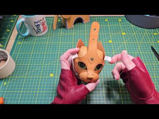 Делаем оригинальный кошачий кошелек / DIY Leather Cat Wallet