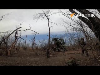 The Russian “Giatsint-S“ howitzer unit of the “Center“ group of troops has destroyed Ukrainian artillery guns in the Avdeyevka a