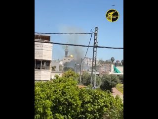 The moment when the Hezbollah suicide drone targeted an Israeli army base in Arab al-Armesh and injured (killed) a number of Isr