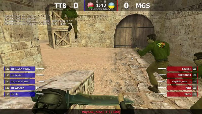 Шоу-Матч по CS 1.6 [MGS -vs- TTB] 1map @kn1feTV