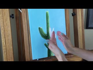 Cactus Acrylic Painting Tutorial - By Artist_ Andrea Kirk _ The Art Chik
