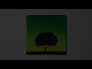Easy Green Night for Beginners _ Acrylic Painting Tutorial Step by Step