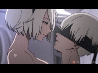 good morning 9s Nier: Automata 2B неир автомата neirauto 2Б 9С animation anime porno 18+ аниме анимация хентай sex секс hentai