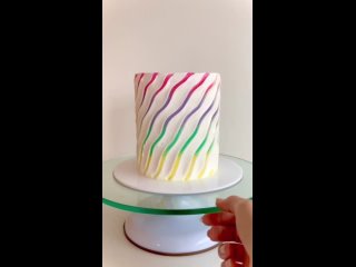 Простой и эффектный кремовый декор торта 🔥❤ | Видео от Делай торты! (рецепты, мастер-классы)