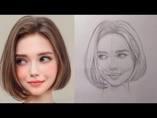 loomis face drawing tutorial _ draw a girls face from front #tutorial #artwork
