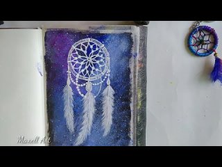 How To Paint Dream Catcher _ Galaxy Painting _ Acrylic Painting For Beginners _