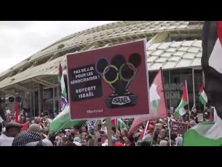 Hundreds of Parisians protested in defence of the Gaza Strip