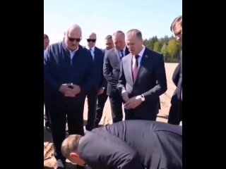 Ищи зерно. Или ты уже забыл, как это  Министру сельского хозяйства Беларуси пришлось покопаться в земле по указанию Лукашенко.