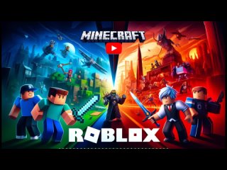🎮 #Minecraft против #Roblox Столкновение легендарных игр! Кто завоюет победу в 2024 Голосуй! 🏆