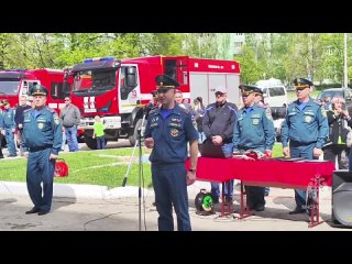 Видео с празднования Дня пожарной охраны в Тольятти