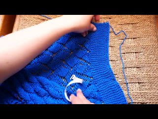 Кофточка Ultramarine спицами (часть 2)  Blouse Ultramarine knitting pattern (part 2)