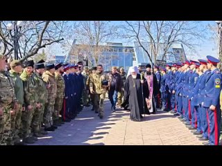 Торжественная казачья присяга в храме святого благоверного князя Александра Невского в городе Луганске.