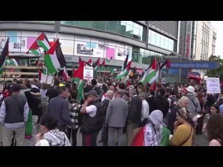 Пропалестинские протестующие в Берлине маршируют в знак солидарности с сектором Газа