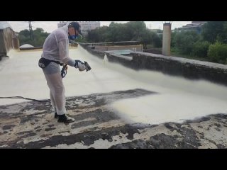 Сделано на Pusmak. Теплоизоляция плоской кровли ППУ. Основание из пенополиуретана под мастику.