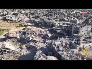 En el vídeo de destrucción en el norte de la Franja de Gaza se ve el paso del ejército de Netanyahu