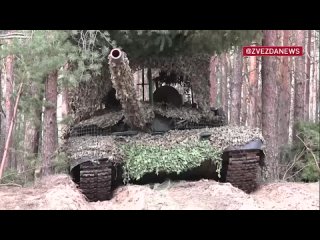 L'quipage du T-72B3 a dtruit un dpt de munitions des Forces armes ukrainiennes sur la rive droite du Dniepr