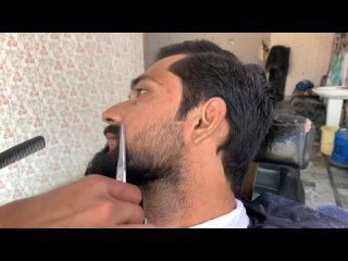 Jami Hair Salon - How To Line Up Your Beard Style - ASMR 4k Video (TUTORIAL )
