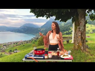 Атмосферный микс дип-хаус музыки - Приготовление на открытом воздухе в Альпах | Ужин из швейцарского сырного фондю