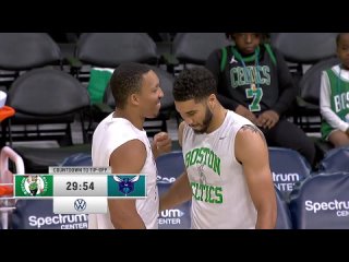 Jayson Tatum reunites with former teammate Grant Williams ahead of the Celtics-Hornets game