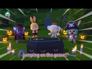 Five Little Monsters Jumping on the Grave   Halloween Sing Along   Kids Rhymes   Pinkfong  Hogi