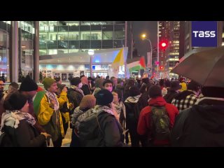 🇺🇸🇵🇸🇮🇱 Une deuxième manifestation contre la politique de Joe Biden au Moyen-Orient s’est tenue à New York. L’action a eu lieu pr