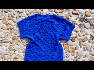 Кофточка Ultramarine спицами (часть 1)  Blouse Ultramarine knitting pattern (part 1)