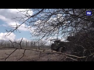 Combat work of the Uragan MLRS crews of the Vostok group of troops