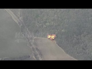 Кадры нанесения авиационного удара по РЛС “П-18“ ВСУ  в Сумской области