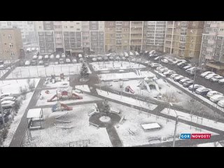 Утром 20 апреля в Красноярск заглянула зима
