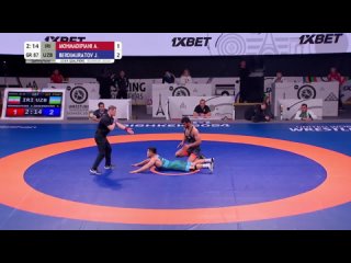 Asian OG2024 87kg 1_2 Alireza Azizkhoon MOHMADIPIANI (IRI) vs. Jalgasbay BERDIMURATOV (UZB)