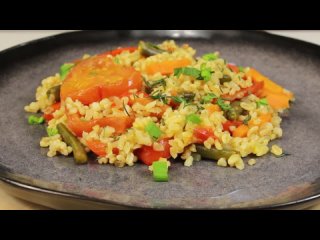 Очень быстрый и вкусный ужин - Постный БУЛГУР С ОВОЩАМИ/ Постный рецепт/ Пост/Веган