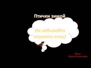 Кормите птиц зимой - Полянскова Полина, ИОЦ “Содружество“, 3кл