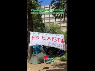 Estudiantes de la Universidad de Valencia explican por qu estan acampados en apoyo al pueblo palestino