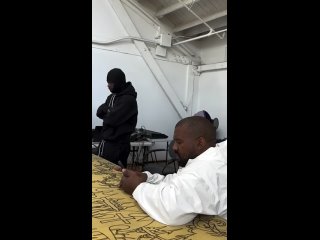 Kanye West и 4Batz в студии