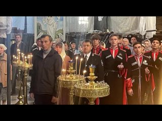 Кубанские казаки в Благовещение пришли на Божественную литургию