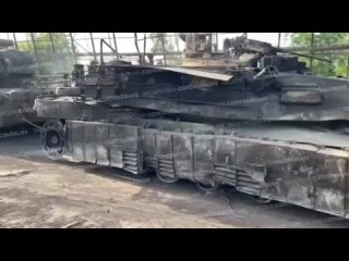 One of the destroyed American Abrams was evacuated from the Avdeevsky direction