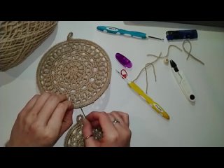 Crochet wall hanging __ crochet mandala __ boho decor __ tutorialТГ