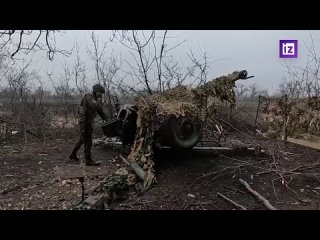 Расчет гаубицы Д-30 уничтожил замаскированный опорный пункт ВСУ в районе Купянска.