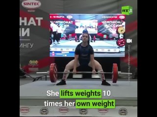 ️‍ ️This delicate-looking girl is the strongest powerlifter in Russia. 22YO Daria Lomatskaya can lift over 550 kilograms. As a t