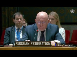 Василий Небензя на заседании Совета Безопасности ООН по гуманитарной ситуации на Украине, Нью-Йорк, 11 апреля 2024 года